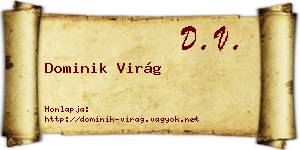 Dominik Virág névjegykártya