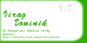 virag dominik business card